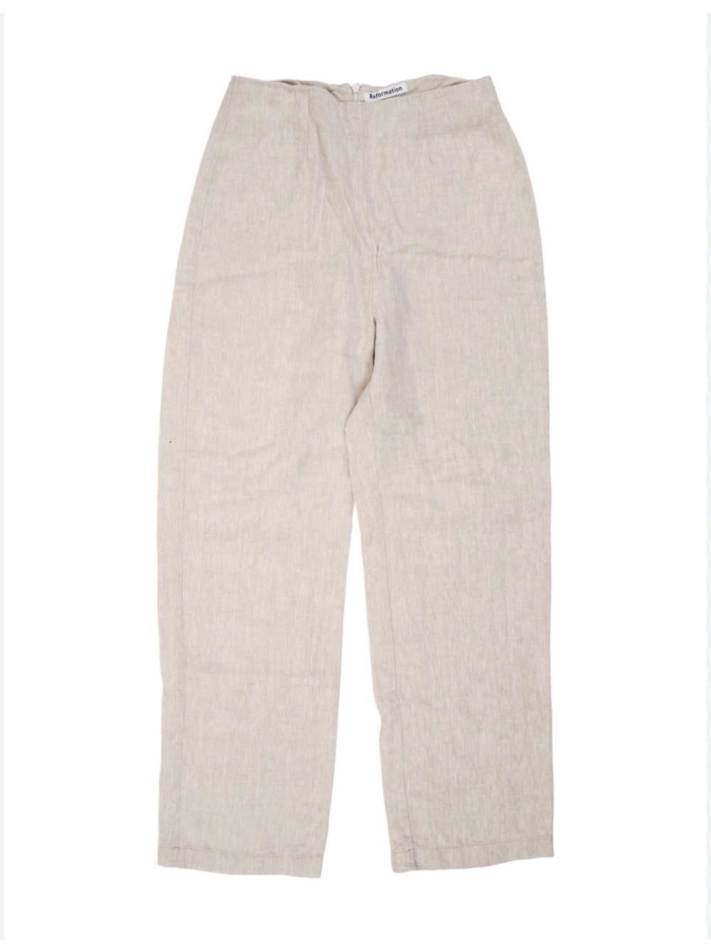 Reformation Wide Leg Linen-Blend Pants in Natural